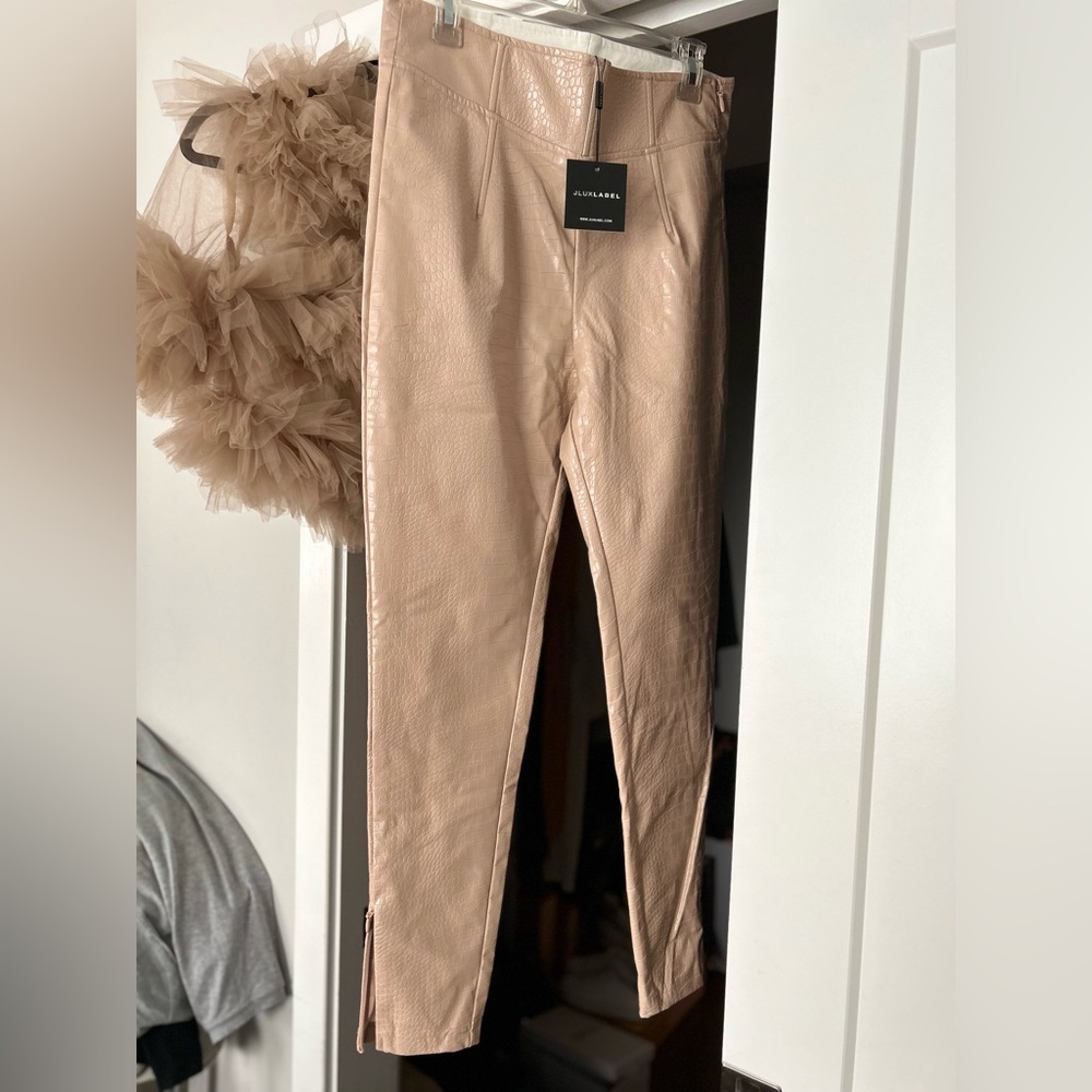 JLUXLABEL Croc High Waist Pant size XL NWT